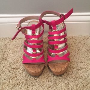 Pink Steve Madden Wedges